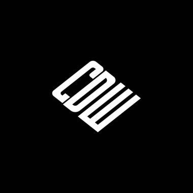 Siyah arkaplan üzerindeki CDW harf logo tasarımı. 