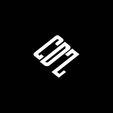 Siyah arkaplan üzerinde CDZ harfi logo tasarımı. 