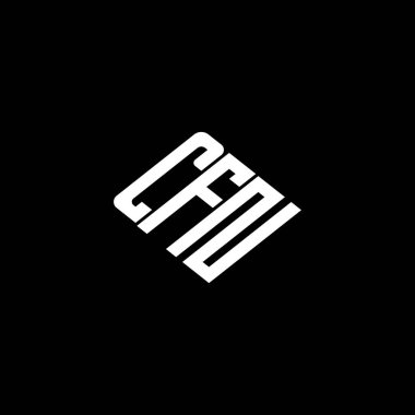 Siyah arkaplan üzerinde CFN harfi logo tasarımı. 