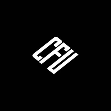 Siyah arkaplan üzerinde CFU harf logosu tasarımı. 