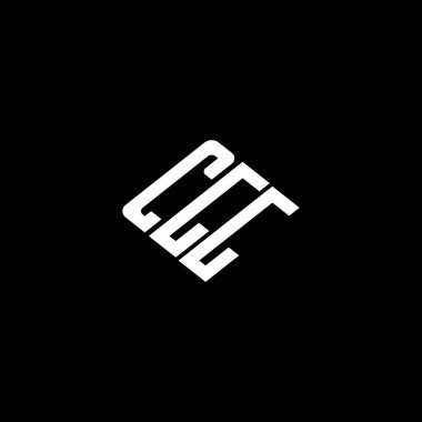 Siyah arkaplan üzerine CGG harf logo tasarımı. 