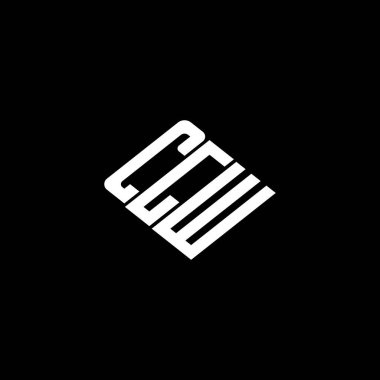 Siyah arkaplan üzerine CGW harf logosu tasarımı. 