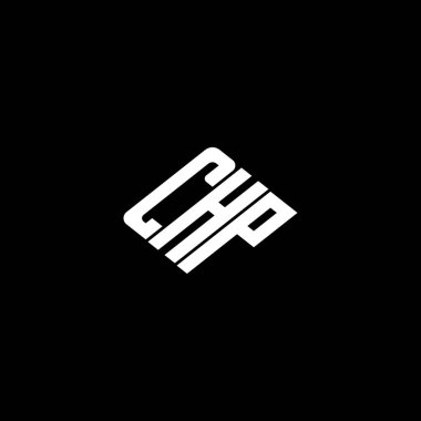 Siyah arkaplanda CHP harf logosu tasarımı. 