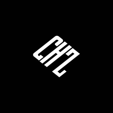 Siyah arkaplanda CHZ harf logosu tasarımı. 