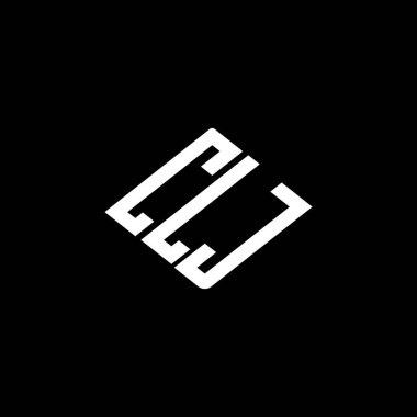 Siyah arkaplanda CLJ harf logosu tasarımı. 