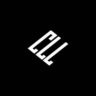 Siyah arkaplanda CLL harfi logo tasarımı. 