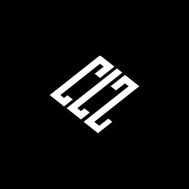 Siyah arkaplan üzerinde CLZ harf logosu tasarımı. 