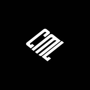 Siyah arkaplan üzerine CML harf logo tasarımı. 