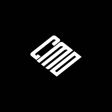 Siyah arkaplanda CMO harf logosu tasarımı. 