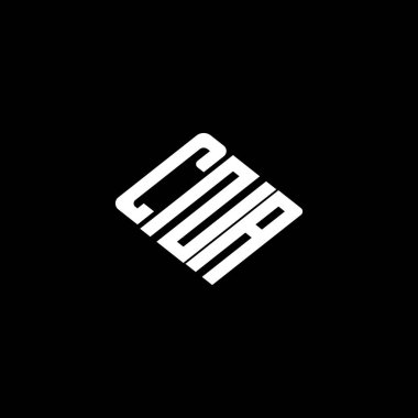 Siyah arkaplanda CNA harfi logo tasarımı. 