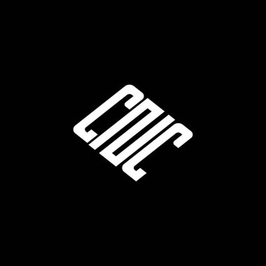 Siyah arkaplan üzerine CNC harf logosu tasarımı. 