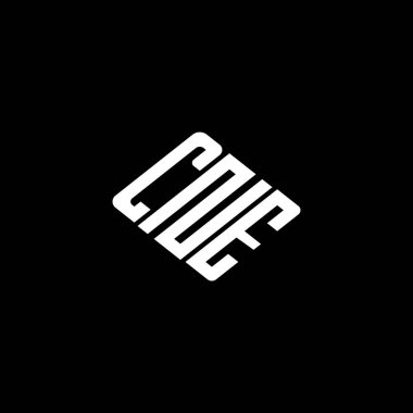 Siyah arkaplanda CNE harf logosu tasarımı. 