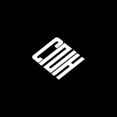 Siyah arkaplanda CNH harf logosu tasarımı. 