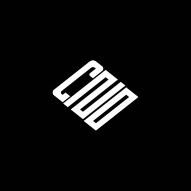 Siyah arkaplanda CNO harf logosu tasarımı. 