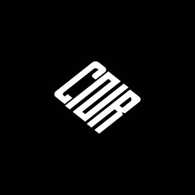 Siyah arkaplanda CNR harfi logo tasarımı. 