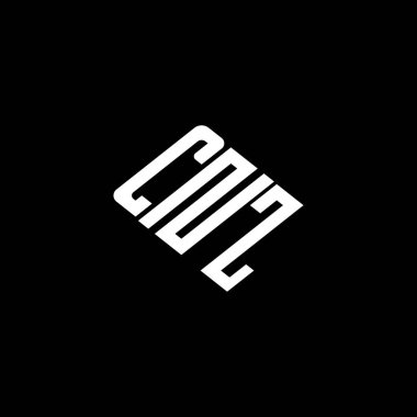 Siyah arkaplanda CNZ harf logosu tasarımı. 