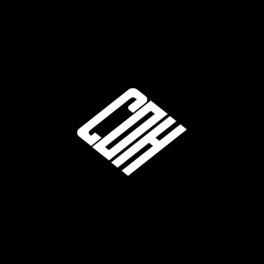 Siyah arkaplanda COH harf logosu tasarımı. 