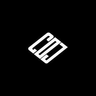 Siyah arkaplanda COJ harfi logo tasarımı. 