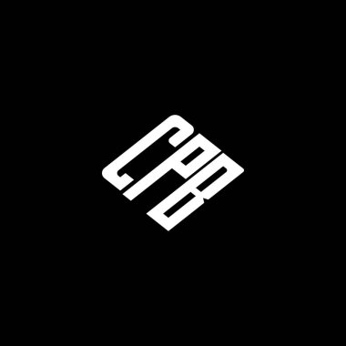 Siyah arkaplan üzerinde CPB harfi logo tasarımı. 