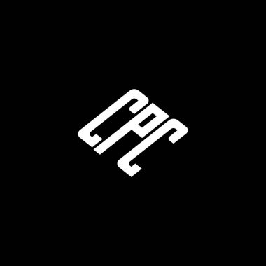 Siyah arkaplan üzerinde CPC harf logosu tasarımı. 