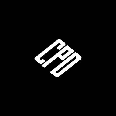 Siyah arkaplan üzerine CPD harf logosu tasarımı. 