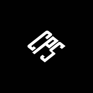 Siyah arkaplanda CPS harfi logo tasarımı. 