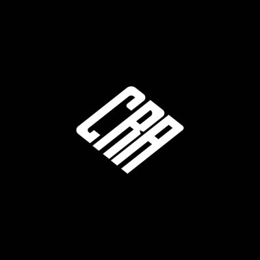 Siyah arkaplanda CRA harf logosu tasarımı. 