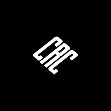 Siyah arkaplan üzerine CRC harf logosu tasarımı. 