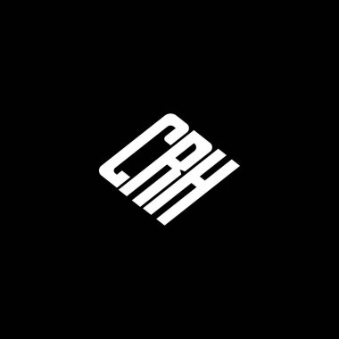 Siyah arkaplanda CRH harf logosu tasarımı. 