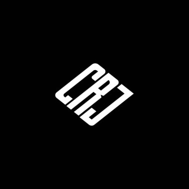 Siyah arkaplanda CRJ harfi logo tasarımı. 