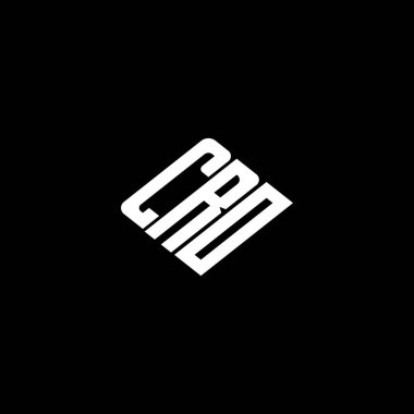 Siyah arkaplanda CRO harf logosu tasarımı. 