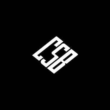 Siyah arkaplan üzerinde CSB harfi logo tasarımı. 