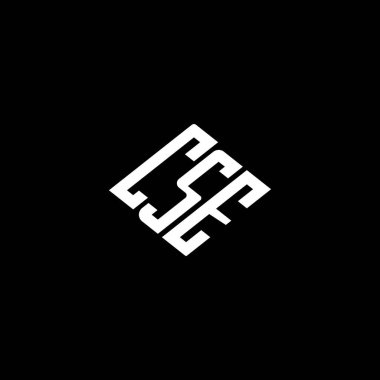 Siyah arkaplan üzerine CSE harfi logo tasarımı. 