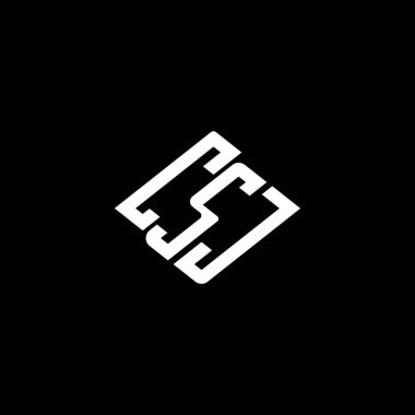 Siyah arkaplan üzerinde CSJ harfi logo tasarımı. 