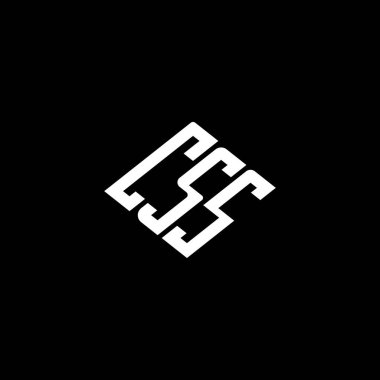 Siyah arkaplanda CSS harf logosu tasarımı. 