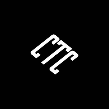 Siyah arkaplanda CTC harf logosu tasarımı. 