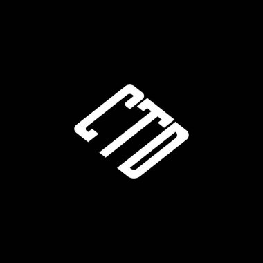 Siyah arkaplanda CTD harf logosu tasarımı. 