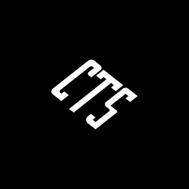 Siyah arkaplanda CTS harfi logo tasarımı. 