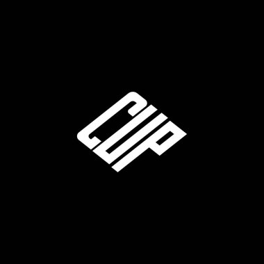 Siyah arkaplanda CUP harfi logo tasarımı. 