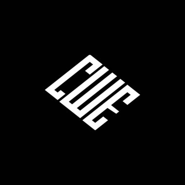 Siyah arkaplanda CWE harfi logo tasarımı. 