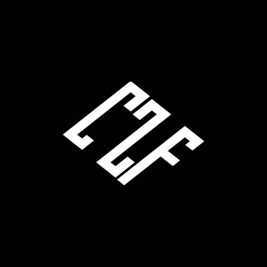 Siyah arkaplan üzerine CZF harf logosu tasarımı. 