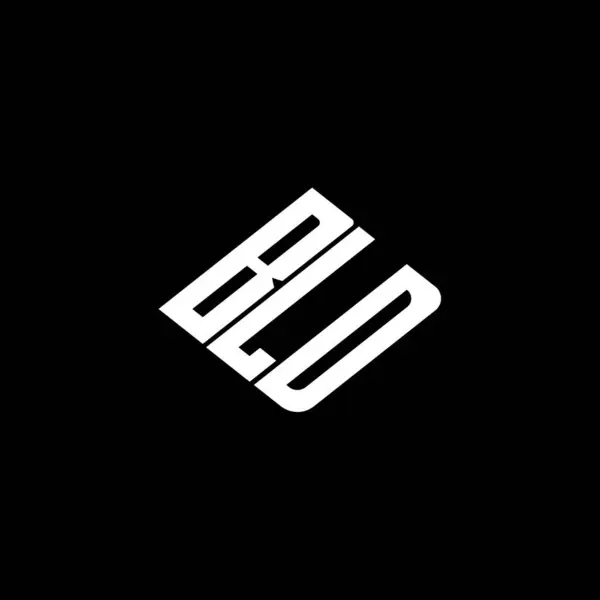 Siyah arkaplanda BLD harfi logo tasarımı. 