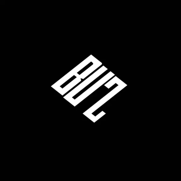 Siyah arkaplan üzerinde BUZ harfi logo tasarımı. 