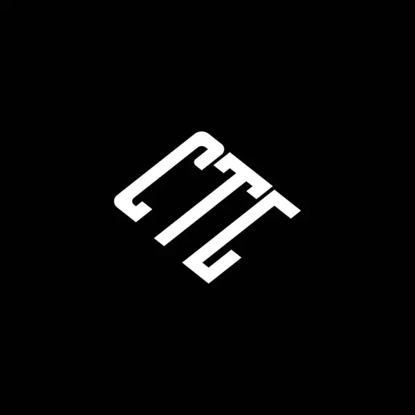CTG harf logo tasarımı siyah arkaplan üzerine. 