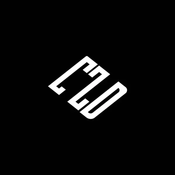 Siyah arkaplan üzerine CZD harf logosu tasarımı. 