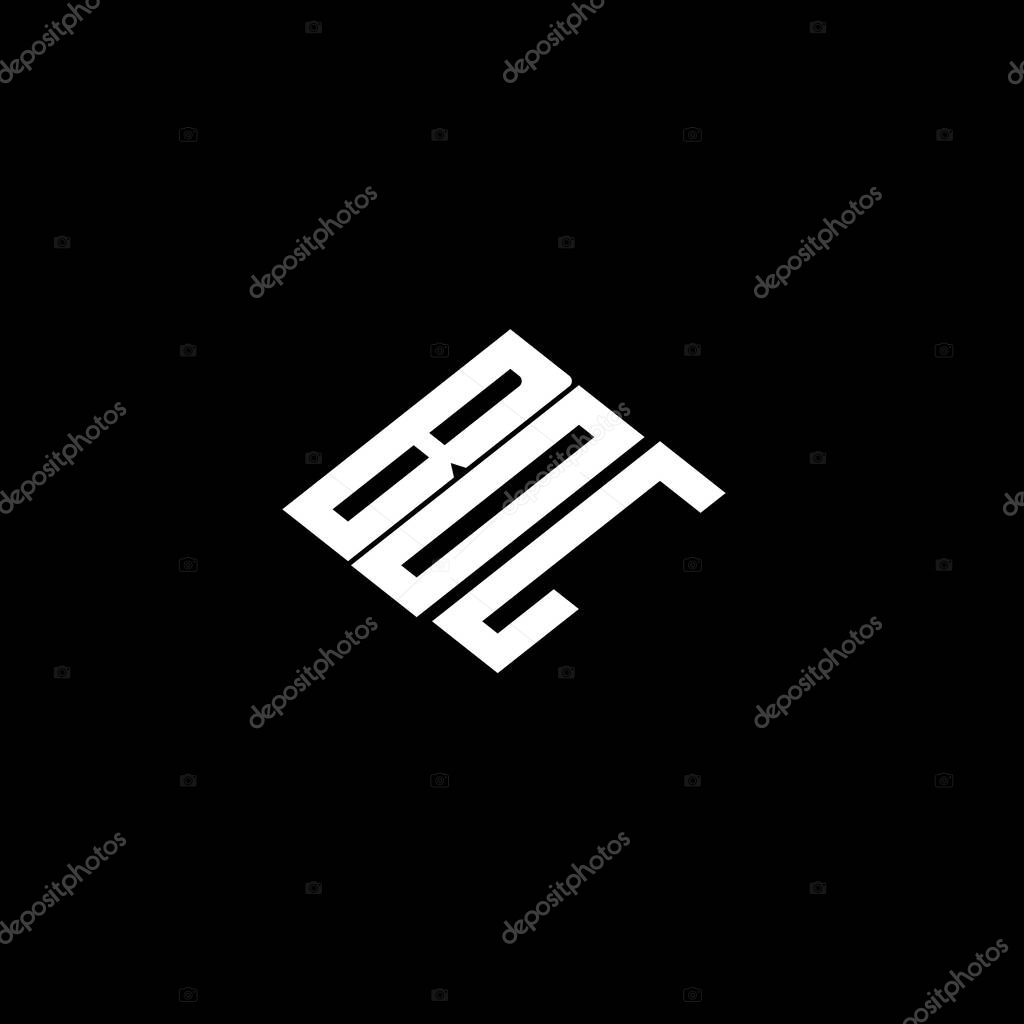 BOG letter logo design on black background.