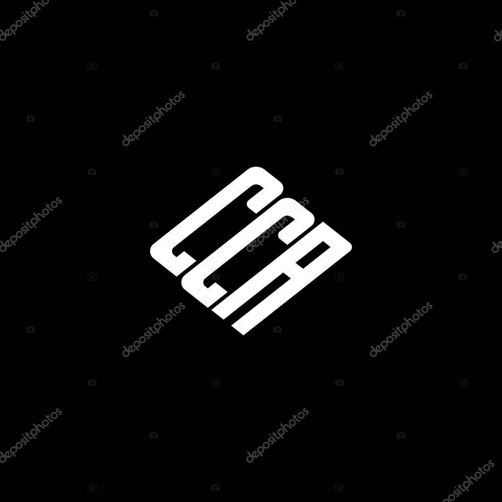 CCA letter logo design on black background.