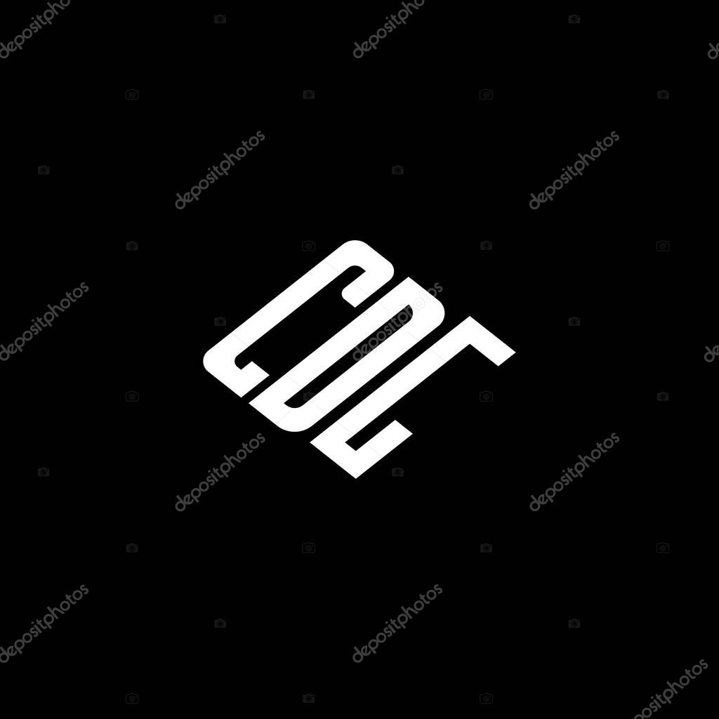 CDG letter logo design on black background.