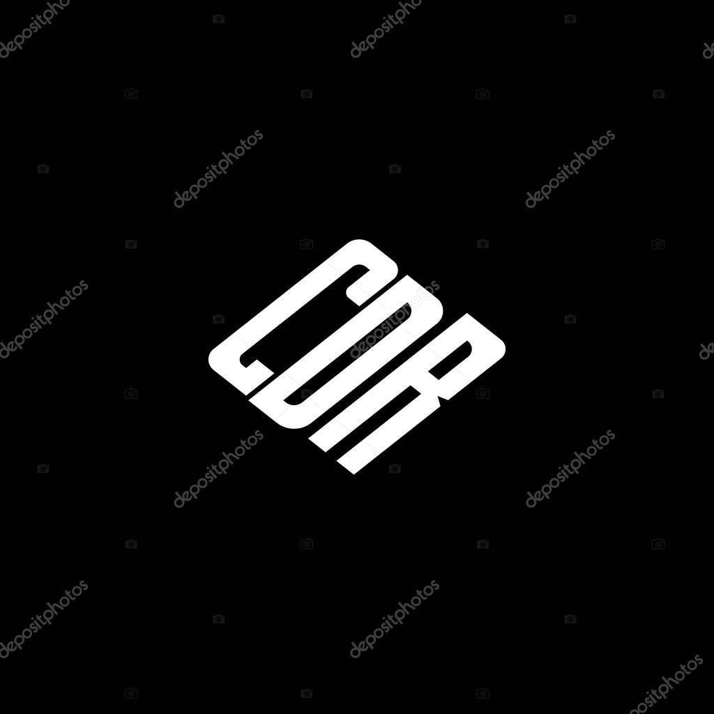 CDR letter logo design on black background.