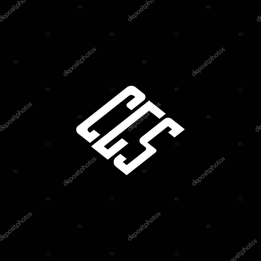CGS letter logo design on black background.